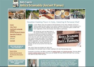 Nelly Capra's website, celebrating Italian food and Italian way of life